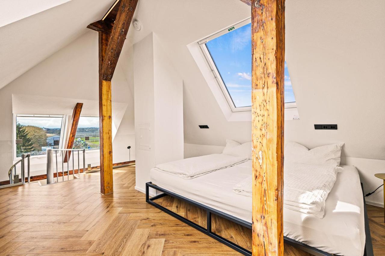 Maisonette-Wohnung Mit Freigelegtem Fachwerk Meckenbeuren Luaran gambar