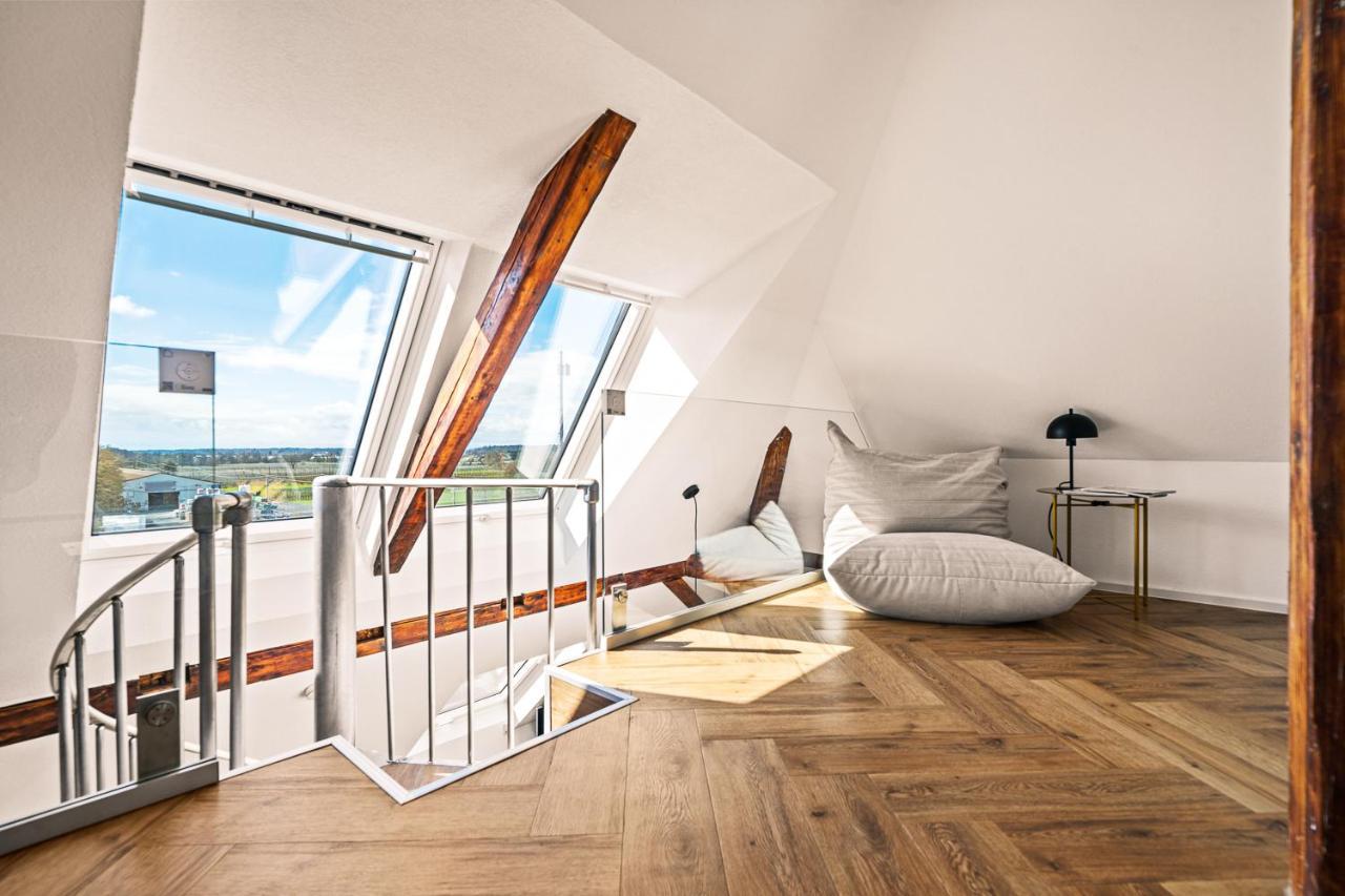Maisonette-Wohnung Mit Freigelegtem Fachwerk Meckenbeuren Luaran gambar